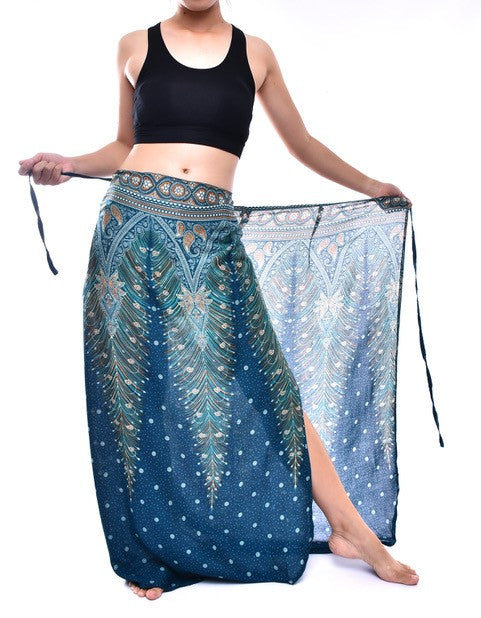Bohotusk Teal Peacock Sarong Super Soft 150cm x 110cm