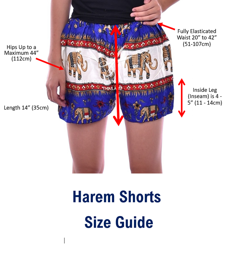 Bohotusk Black Elephant Nagu Print Harem Shorts