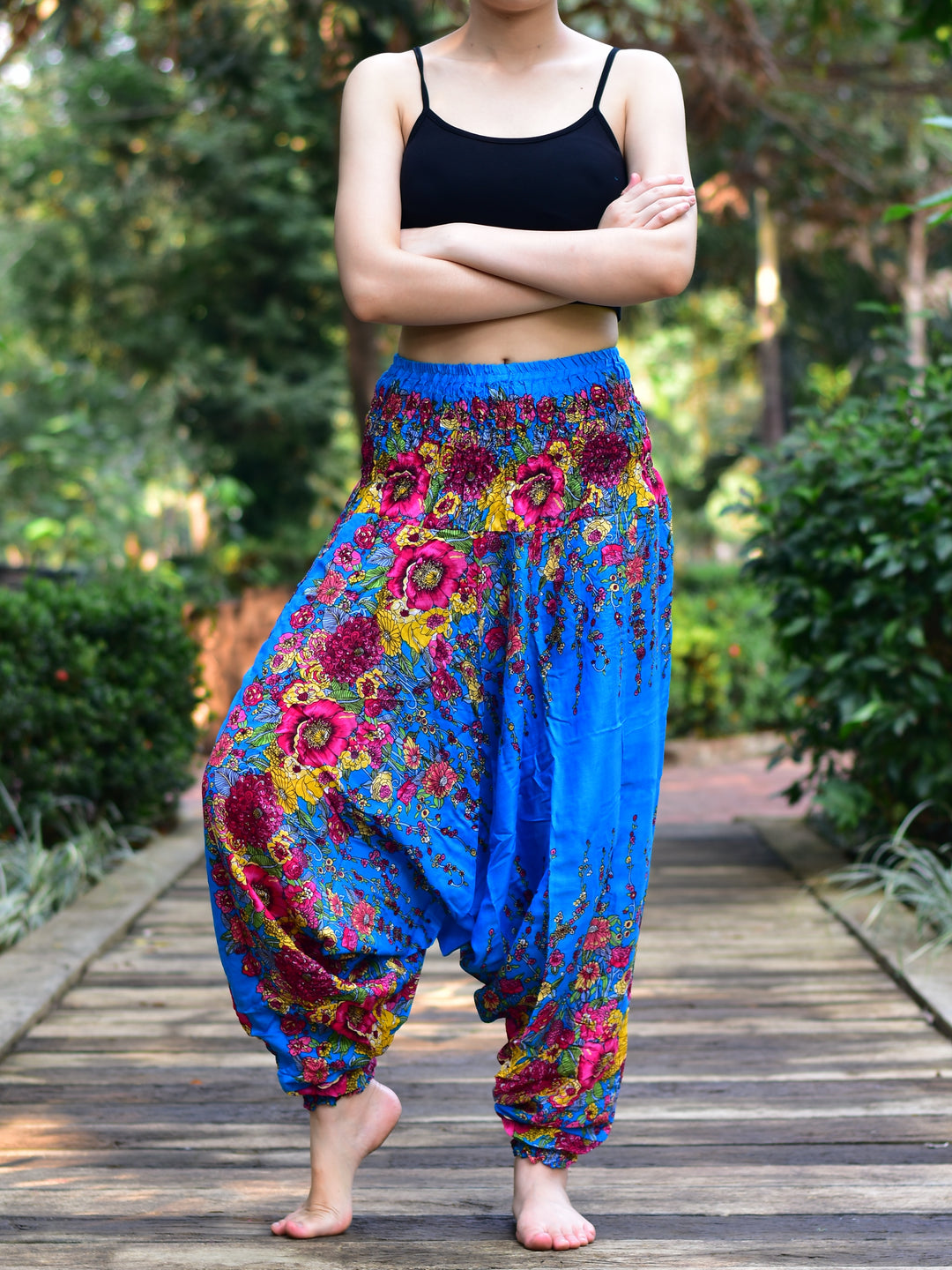 Bohotusk Light Blue Floral Jumpsuit S/M to LXL
