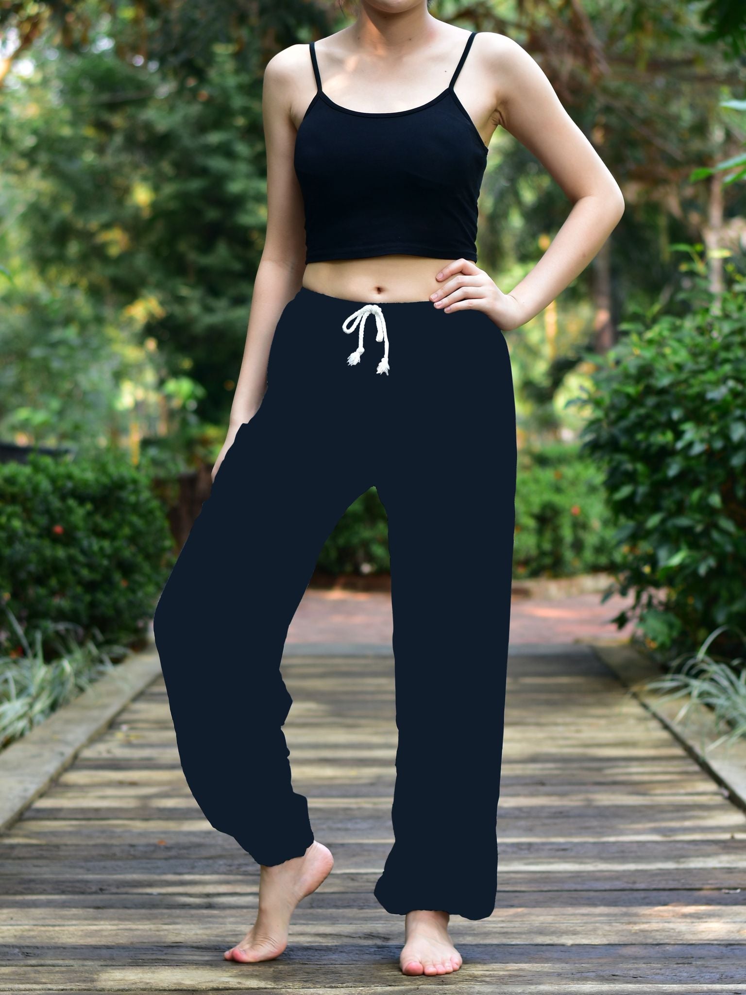 Black harem pants womens 2025