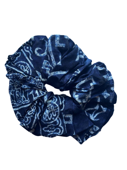 Navy Blue Amboseli Elephant Hair Scrunchie Ties