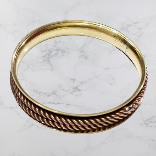 Bohotusk Rope Design Brass Bangle Bracelet