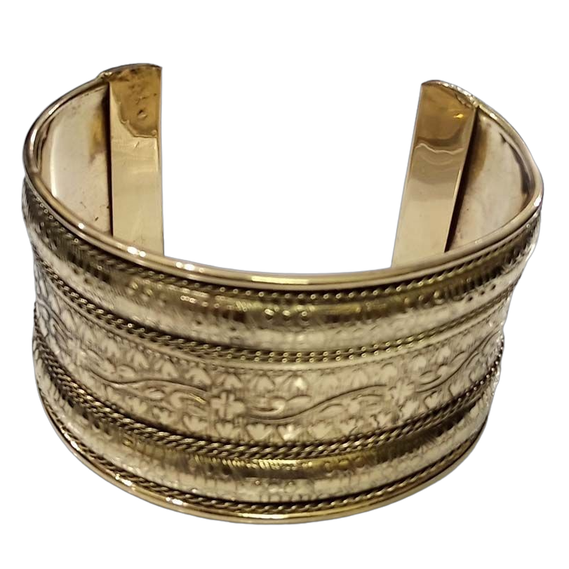 Bohotusk Layered Adjustable Brass Bangle Bracelet